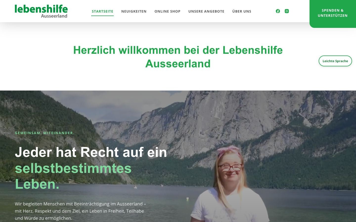 Startseite der Lebenshilfe Ausseerland